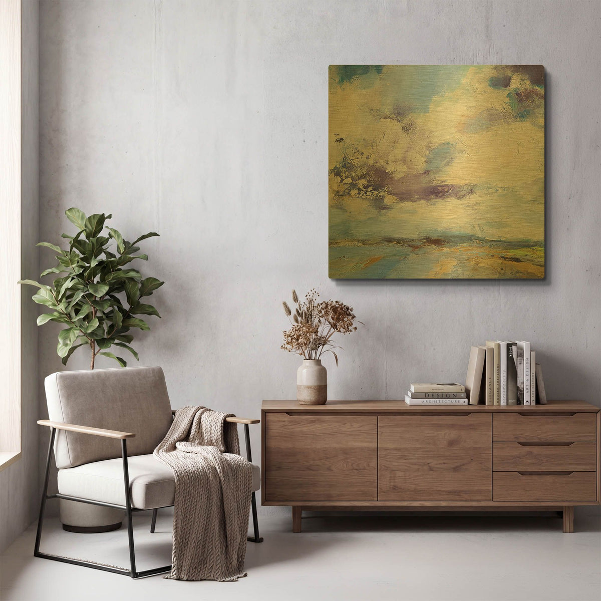 'Brisk' By Andrew Kinmont Gold Metal Wall Art