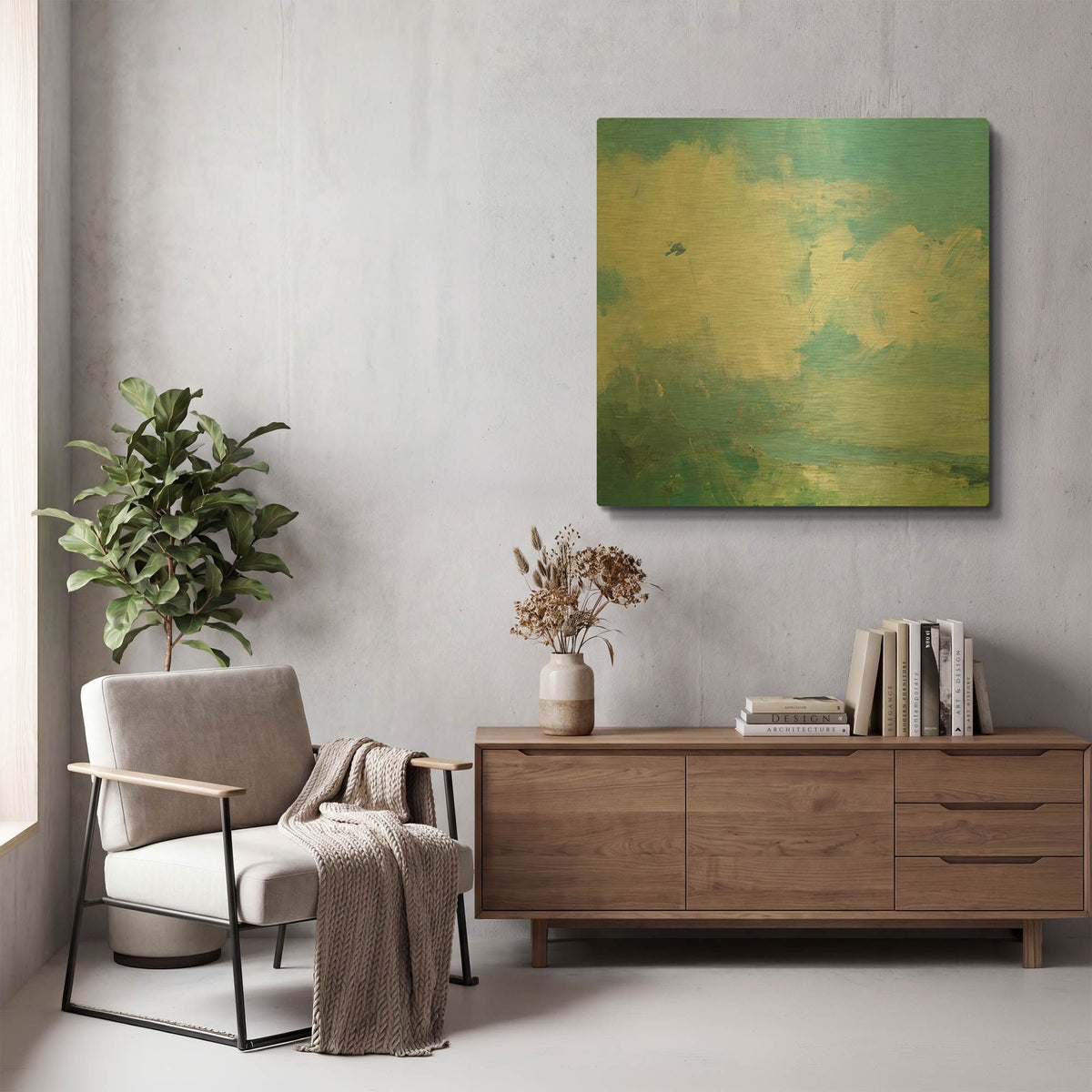 'Pale Light' By Andrew Kinmont Gold Metal Wall Art