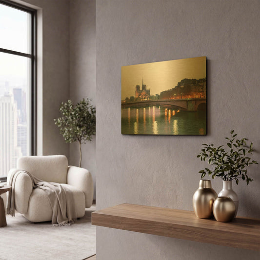 'Paris No. 512' By Alan Klug Gold Metal Wall Art