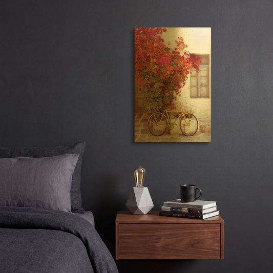 'Paros Greece' By Alan Klug Gold Metal Wall Art