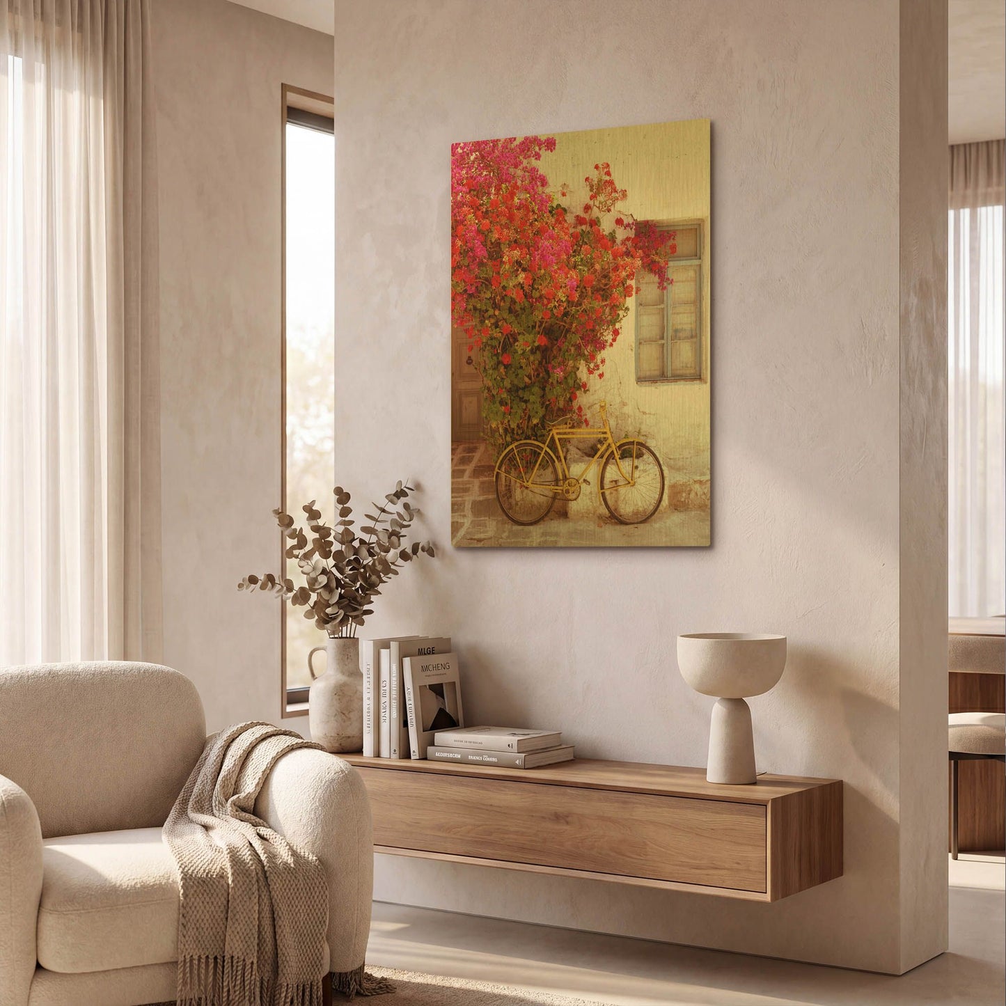 'Paros Greece' By Alan Klug Gold Metal Wall Art
