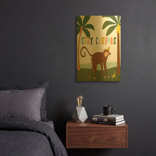 'Stay Curious K2763D' By Emily Kopcik Gold Metal Wall Art