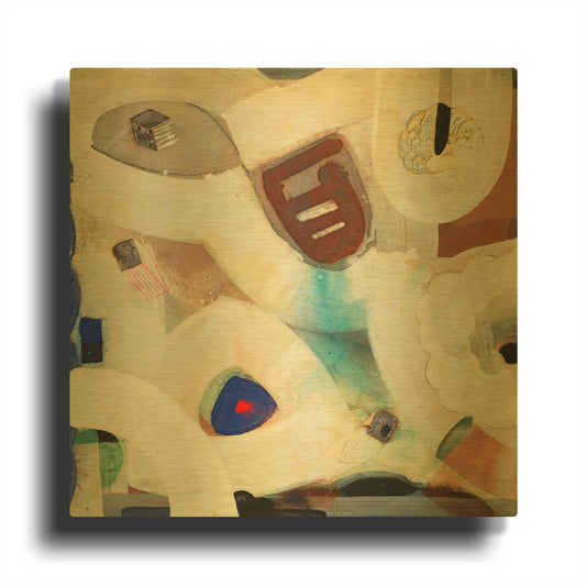 'Brain Freeze 1' By Aleah Koury Gold Metal Wall Art