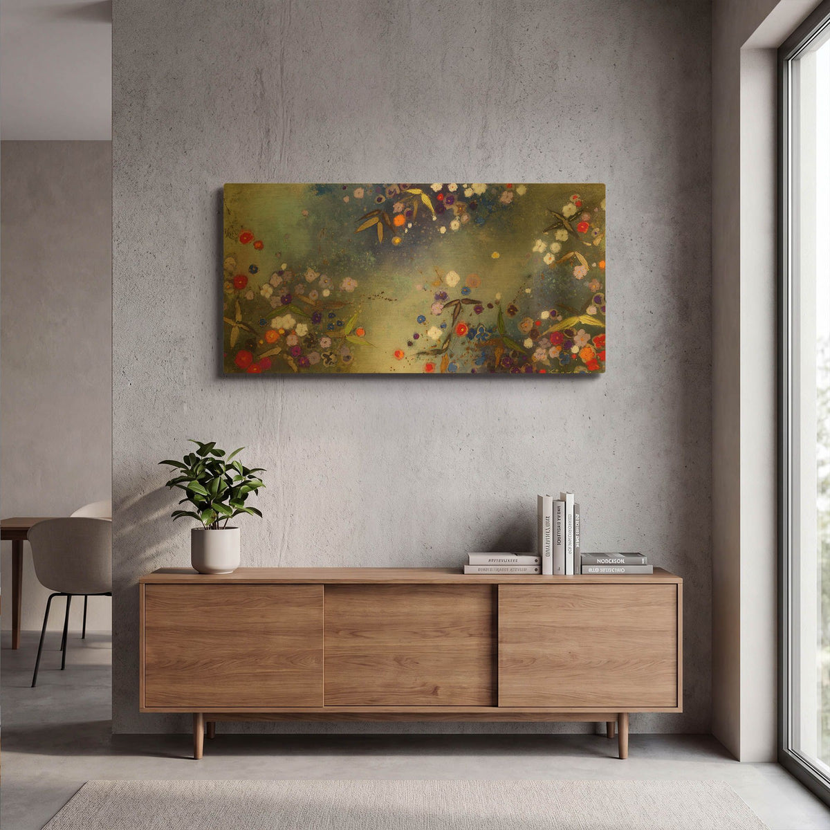 'Gardens in the Mist XV' By Aleah Koury Gold Metal Wall Art