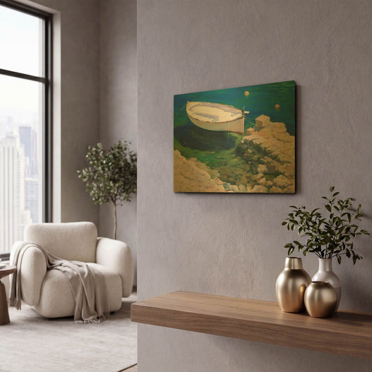 'Boat' By Alex Hook Krioutchkov Gold Metal Wall Art