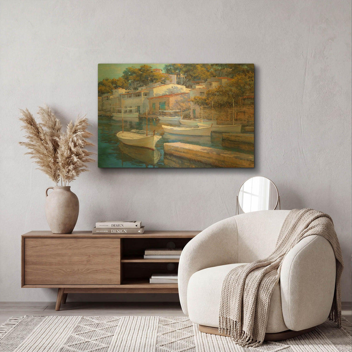 'Cala Figuera 24' By Alex Hook Krioutchkov Gold Metal Wall Art