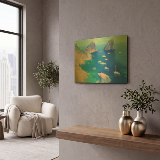 'Capri II' By Alex Hook Krioutchkov Gold Metal Wall Art