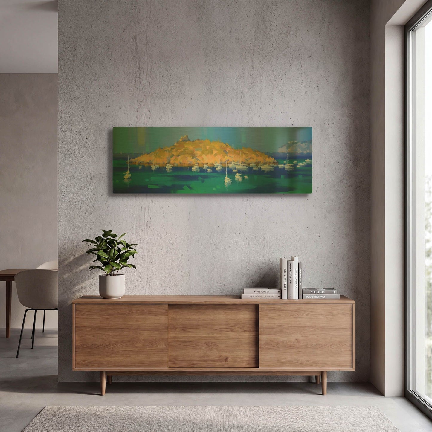 'Island' By Alex Hook Krioutchkov Gold Metal Wall Art