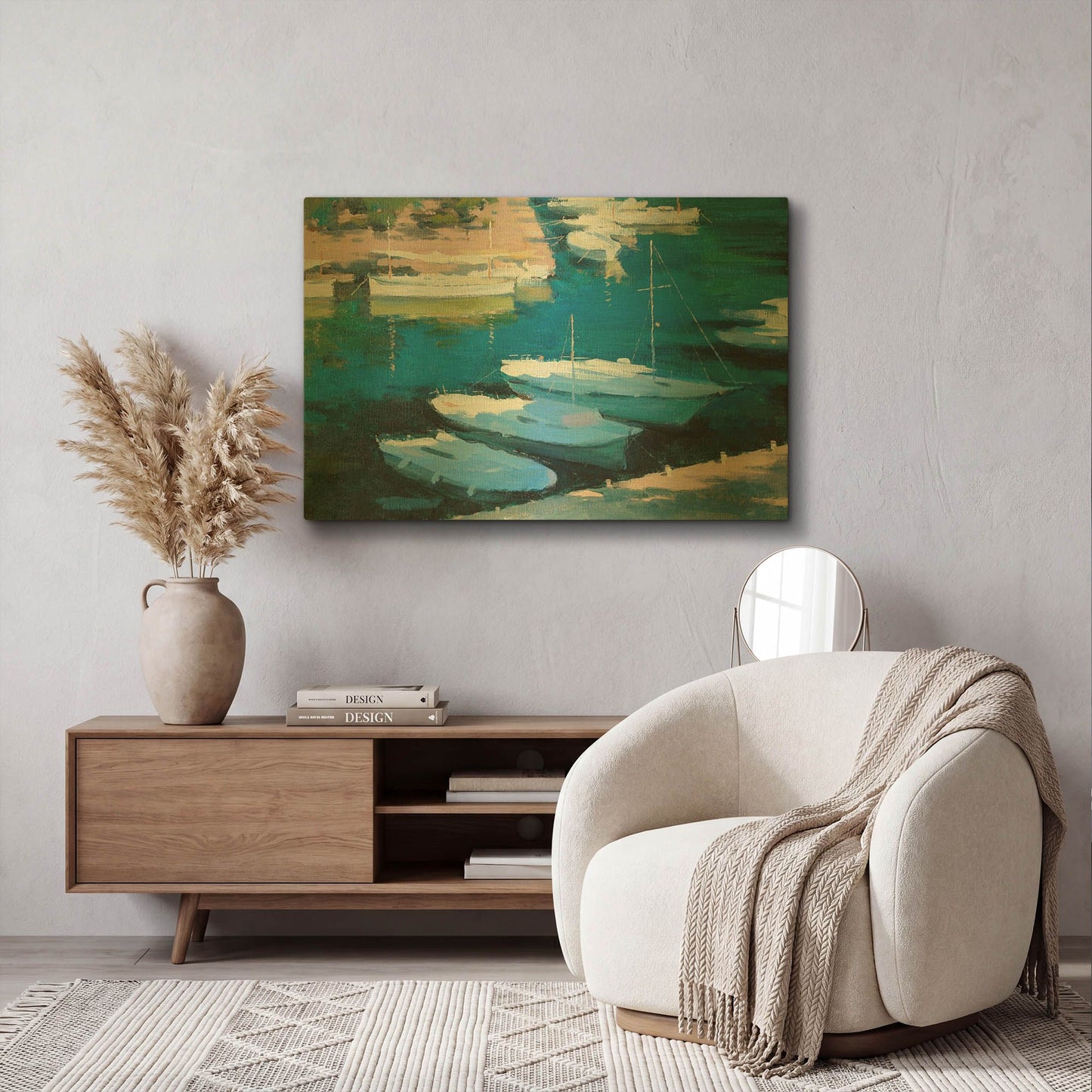'Marina 16' By Alex Hook Krioutchkov Gold Metal Wall Art