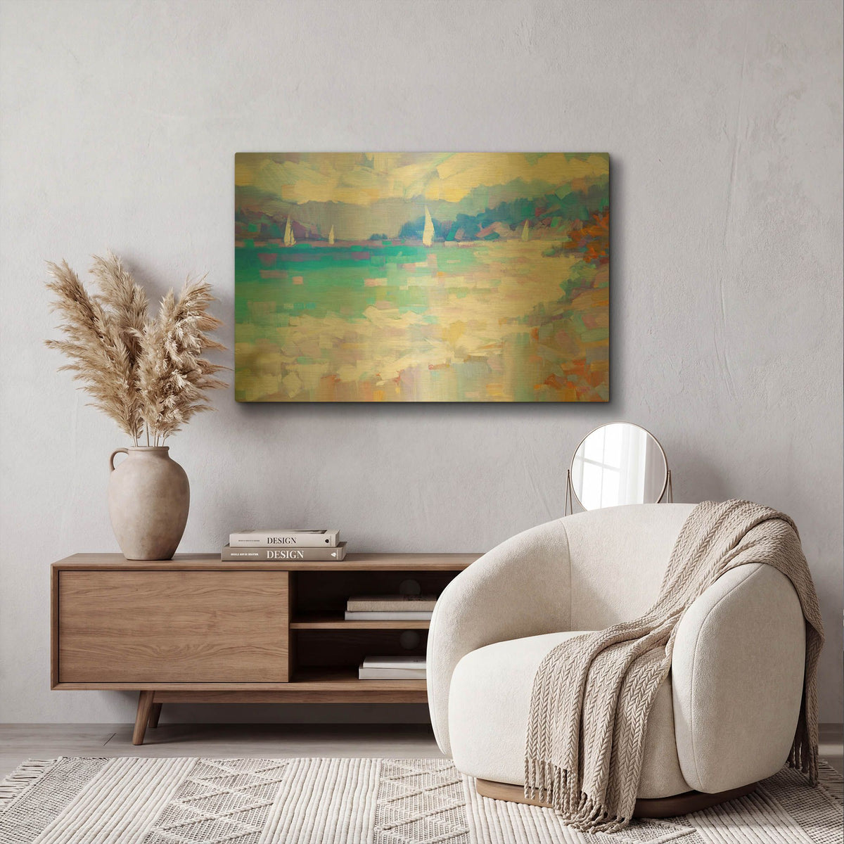 'Mediterraneo' By Alex Hook Krioutchkov Gold Metal Wall Art