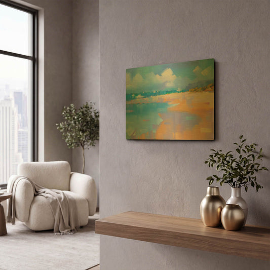 'Playa 14' By Alex Hook Krioutchkov Gold Metal Wall Art