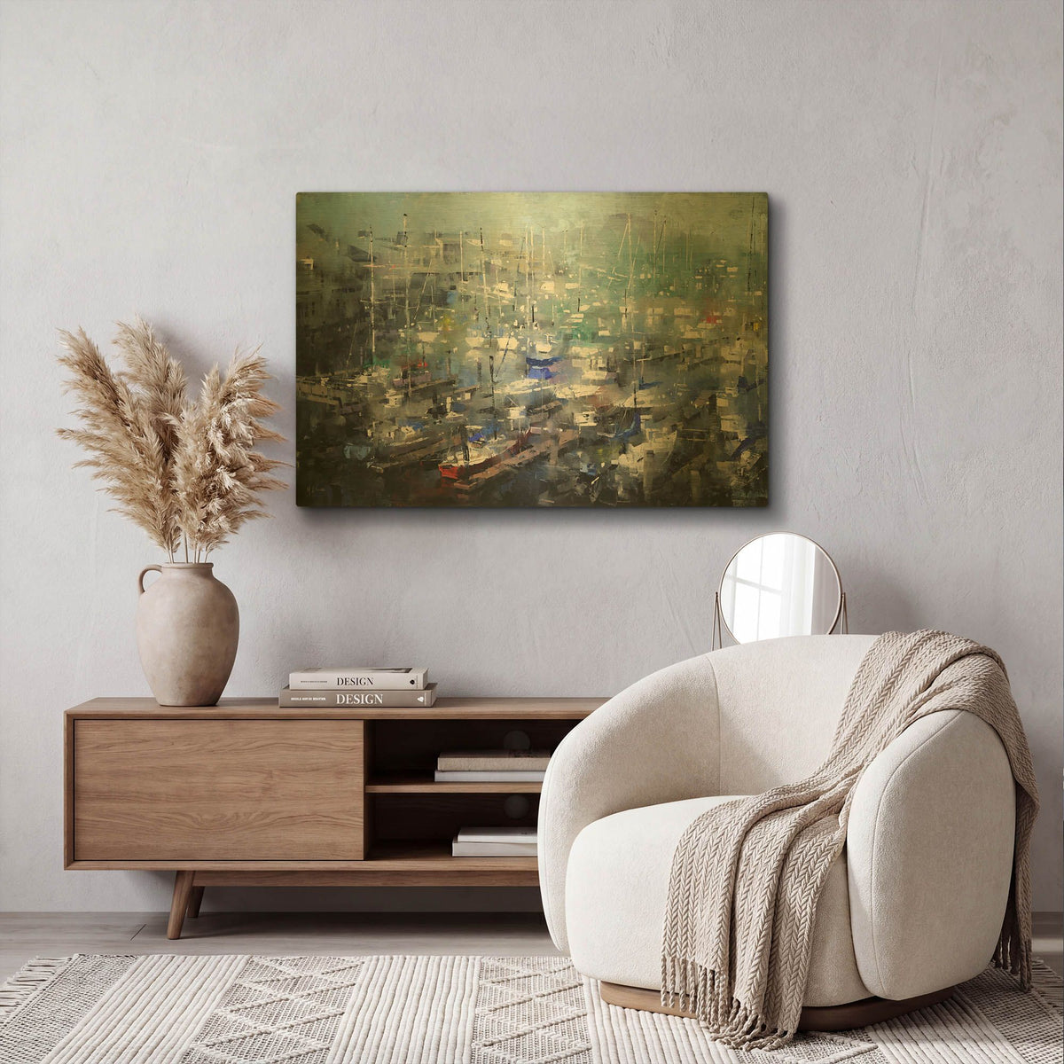 'Fisherman’s Wharf' By Mark Lague Gold Metal Wall Art