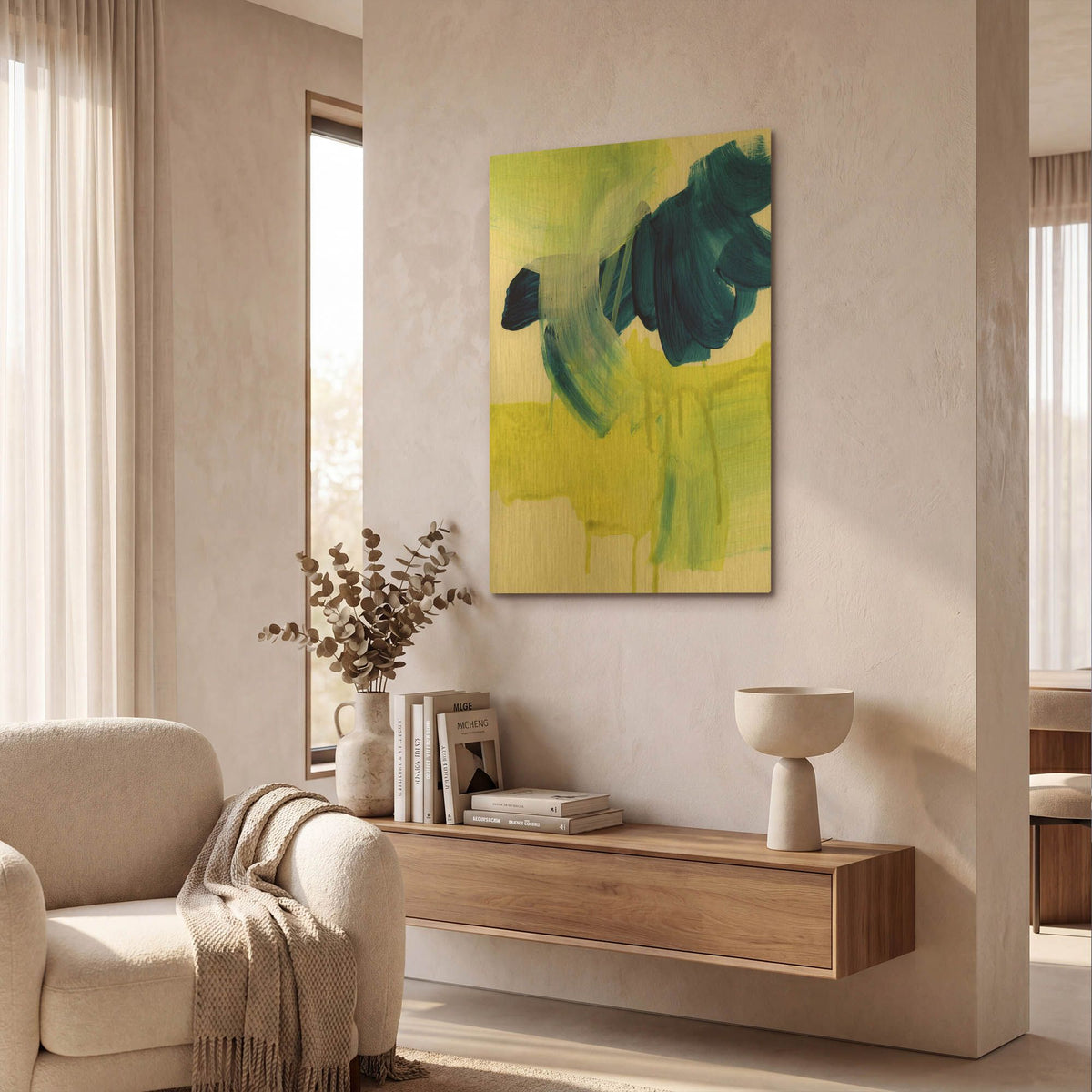 'Alla Prima 3' By Iris Lehnhardt Gold Metal Wall Art
