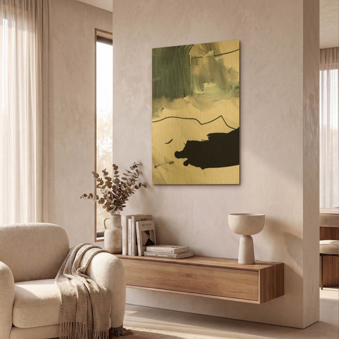 'BS 4' By Iris Lehnhardt Gold Metal Wall Art