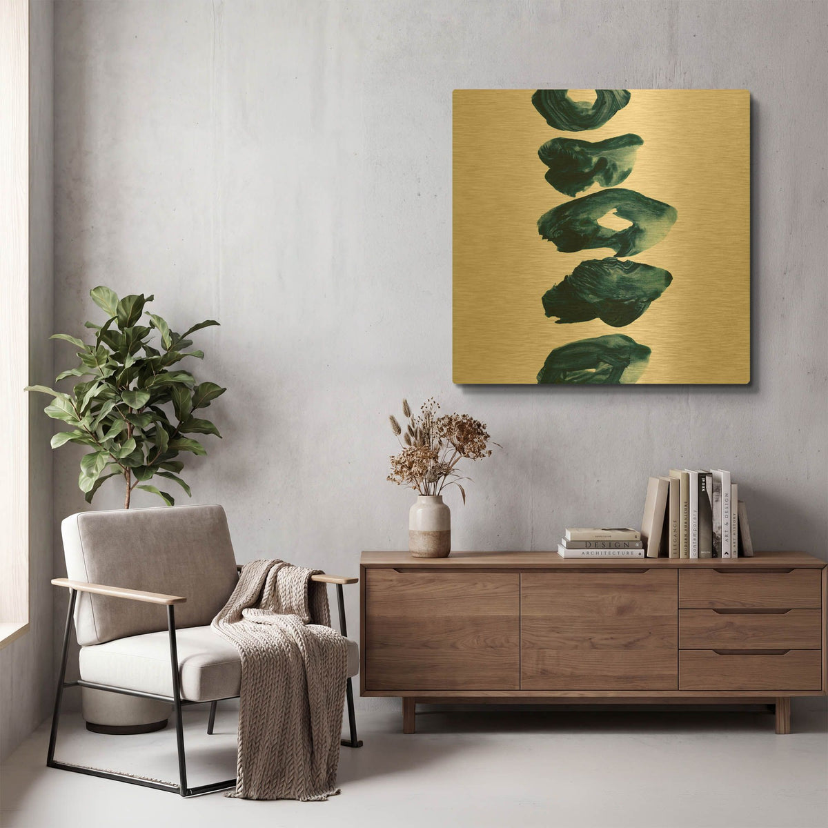 'Irregular 2' By Iris Lehnhardt Gold Metal Wall Art