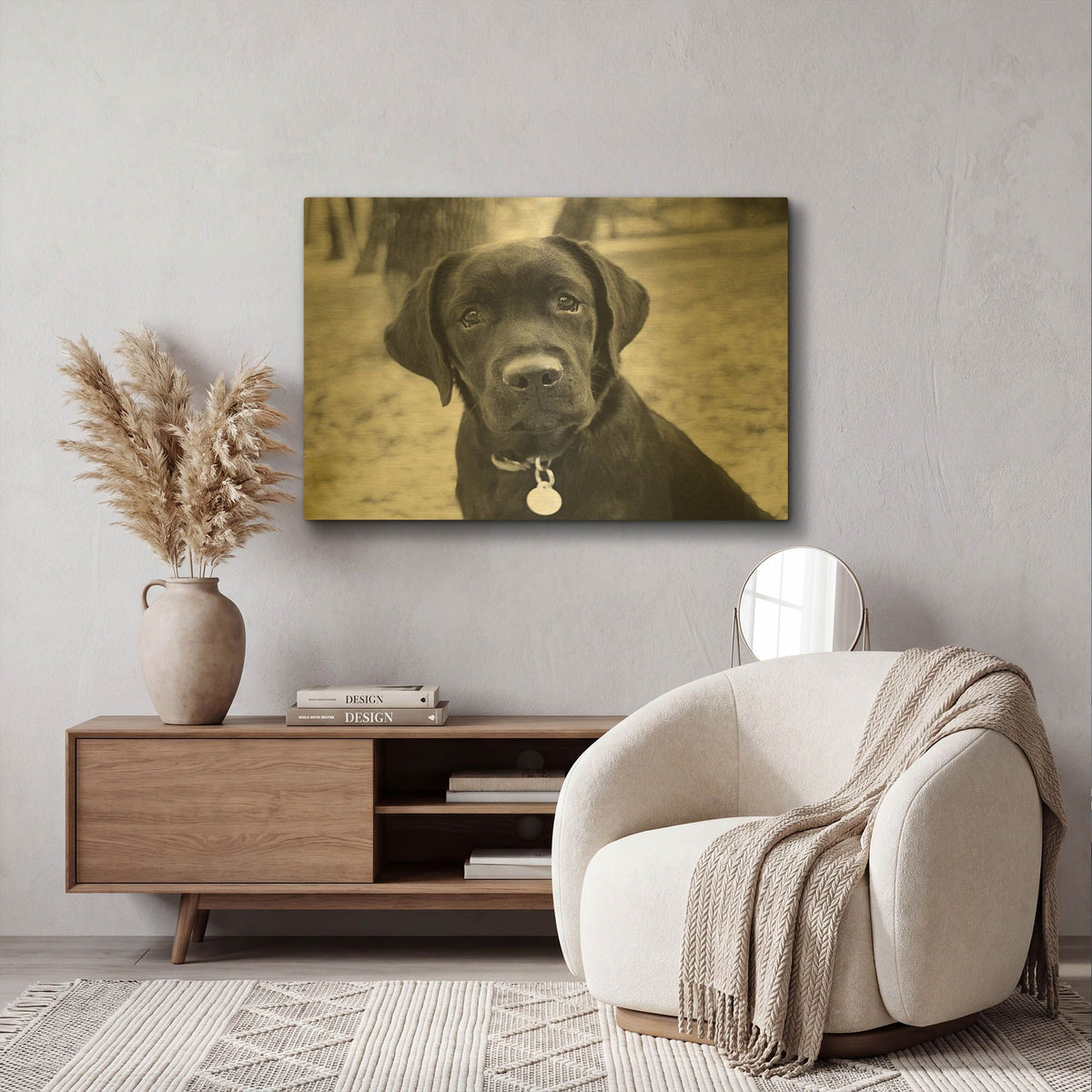 'Zoey' By Kim Levin Gold Metal Wall Art