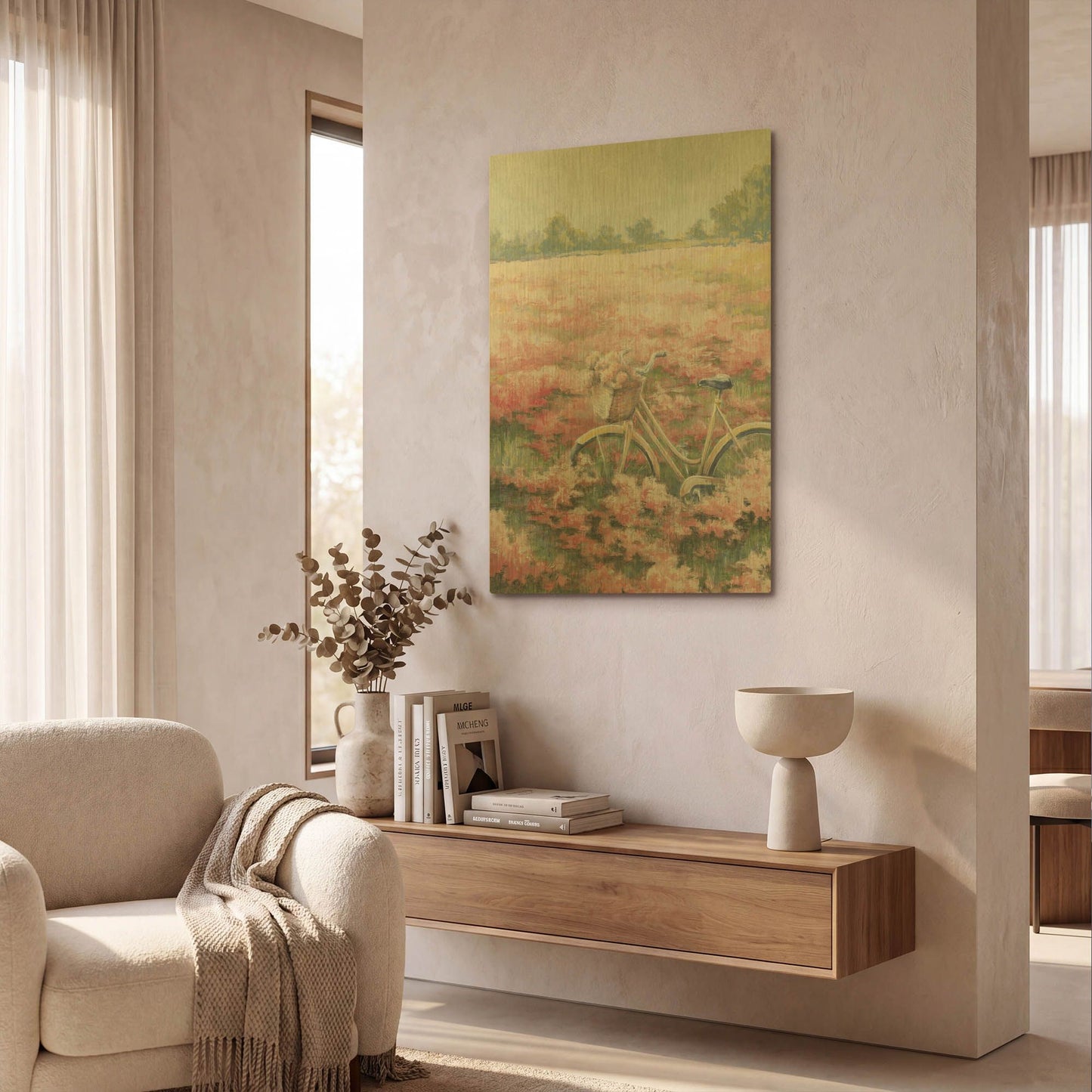 'Field Of Flowers' By White Ladder Gold Metal Wall Art