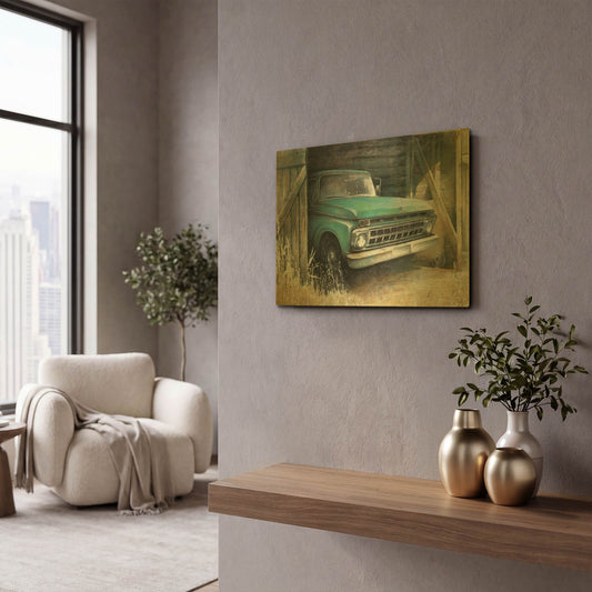 'This Old Truck' By White Ladder Gold Metal Wall Art