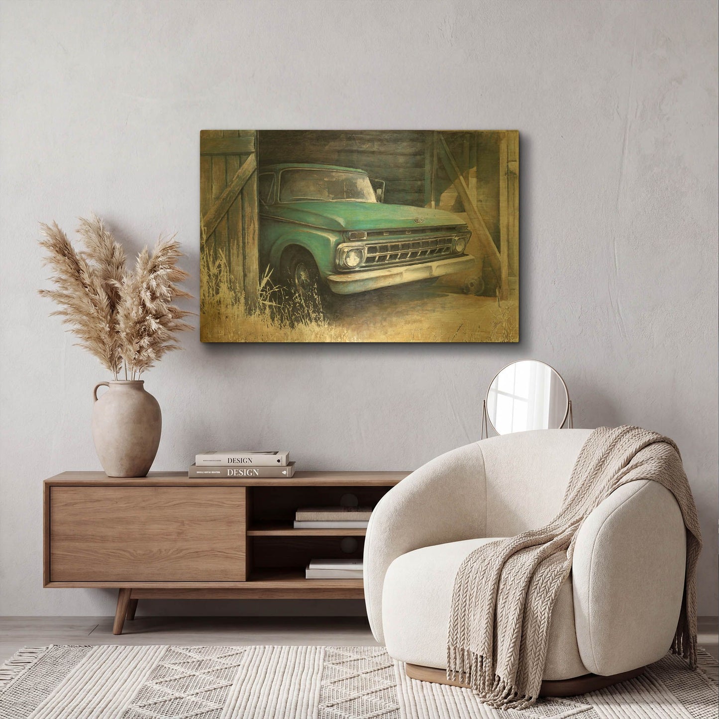 'This Old Truck' By White Ladder Gold Metal Wall Art