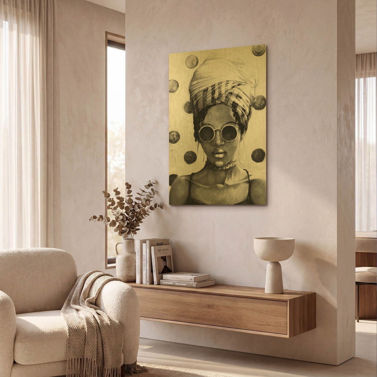 '90s Mood' By Dogwood Portfolio Gold Metal Wall Art