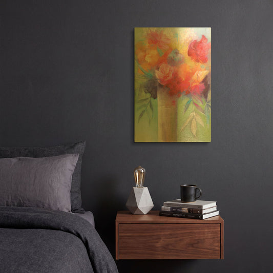 'Bright And Cheery Flowers' By Dogwood Portfolio Gold Metal Wall Art