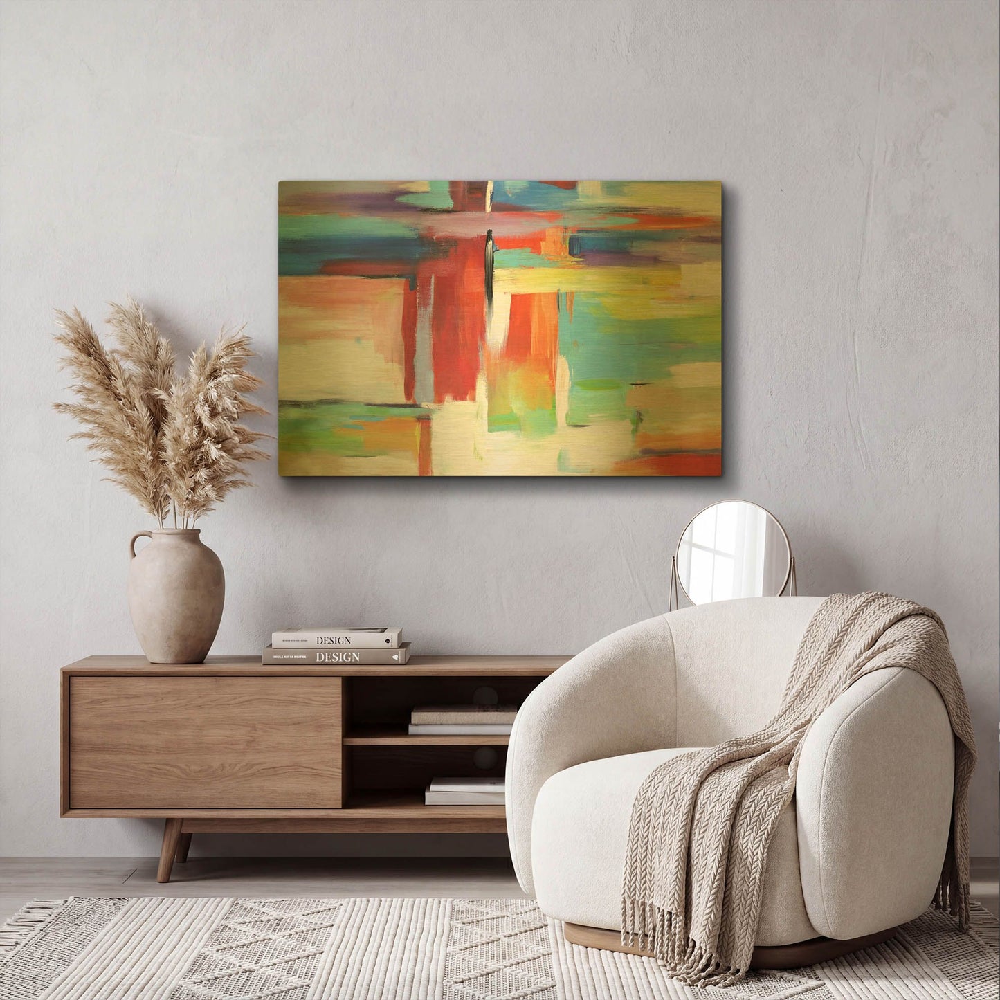 'Abstract City Lights' By Christov Art Gold Metal Wall Art