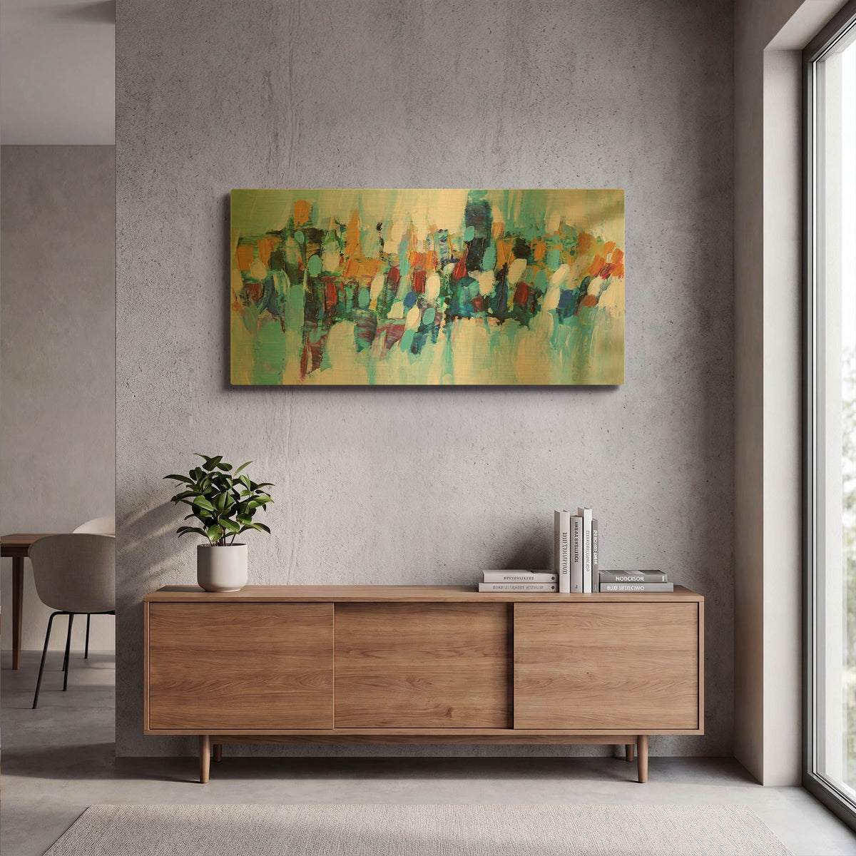'Abstract Garden 5' By Christov Art Gold Metal Wall Art
