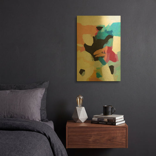 'Alegra 22' By Christov Art Gold Metal Wall Art