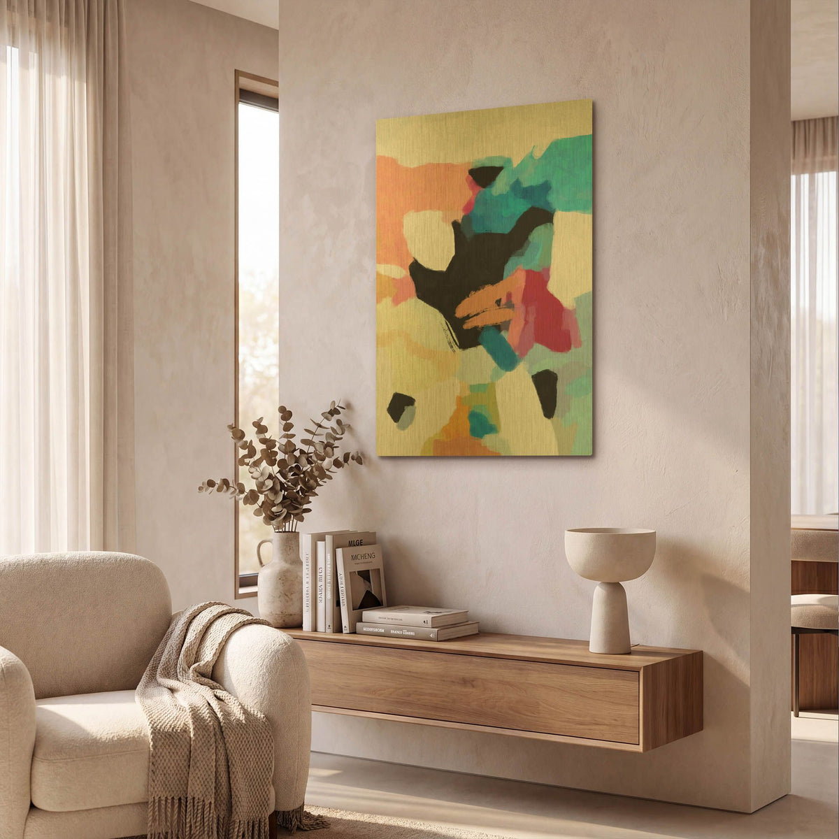 'Alegra 22' By Christov Art Gold Metal Wall Art