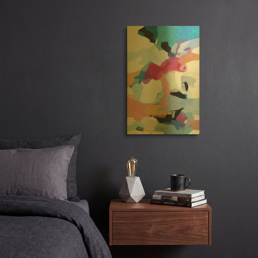 'Alegra 23' By Christov Art Gold Metal Wall Art