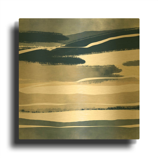 'Coastal Dream 1' By Christov Art Gold Metal Wall Art