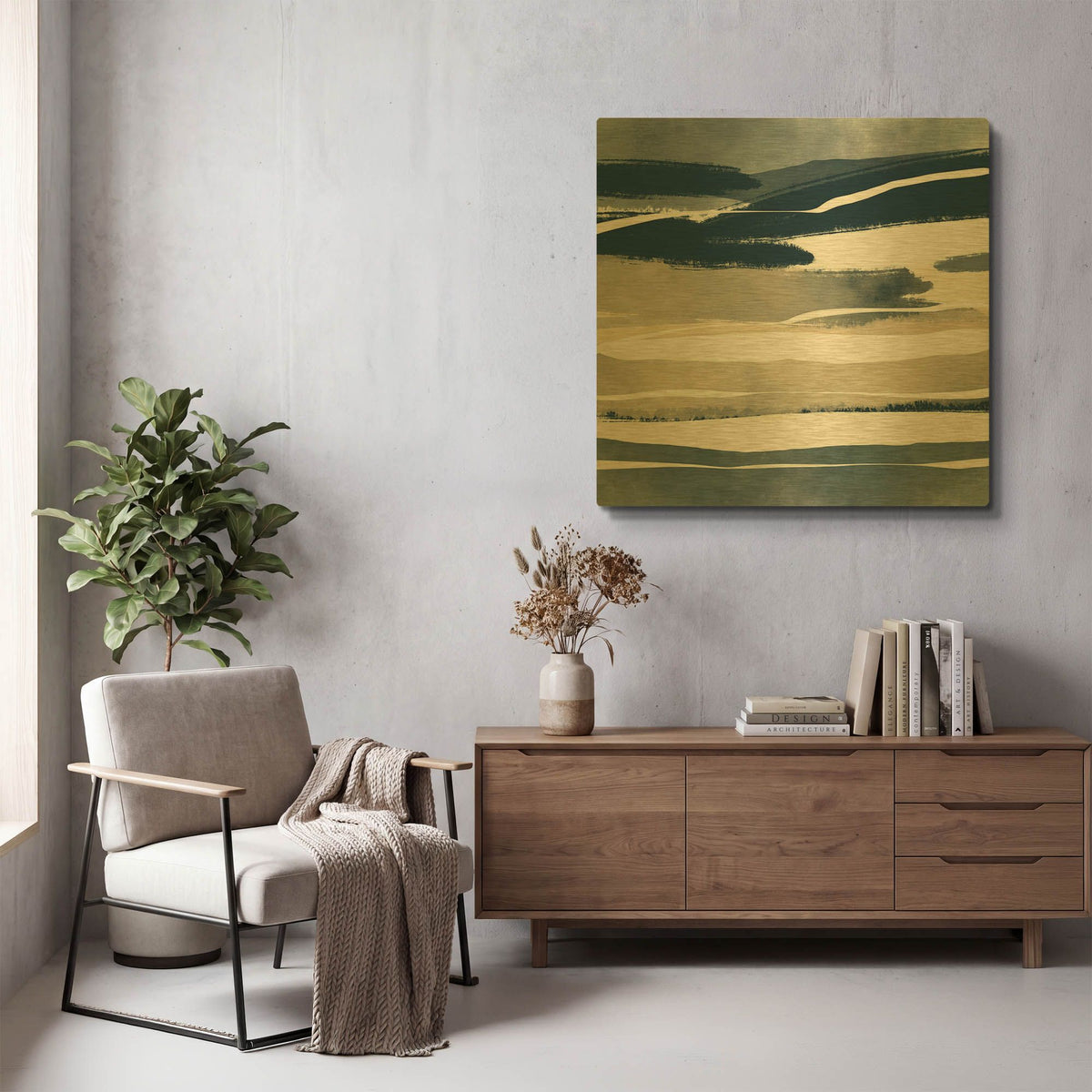 'Coastal Dream 1' By Christov Art Gold Metal Wall Art