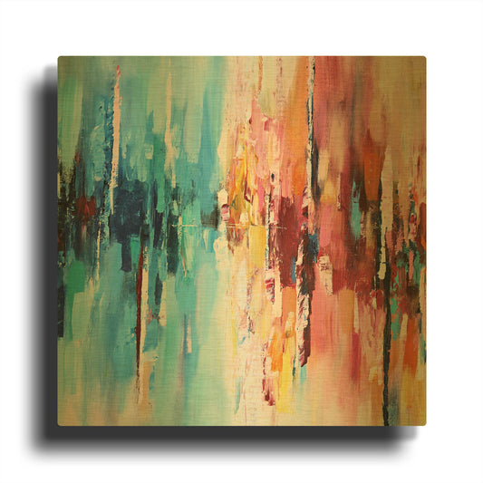 'Contrast' By Christov Art Gold Metal Wall Art