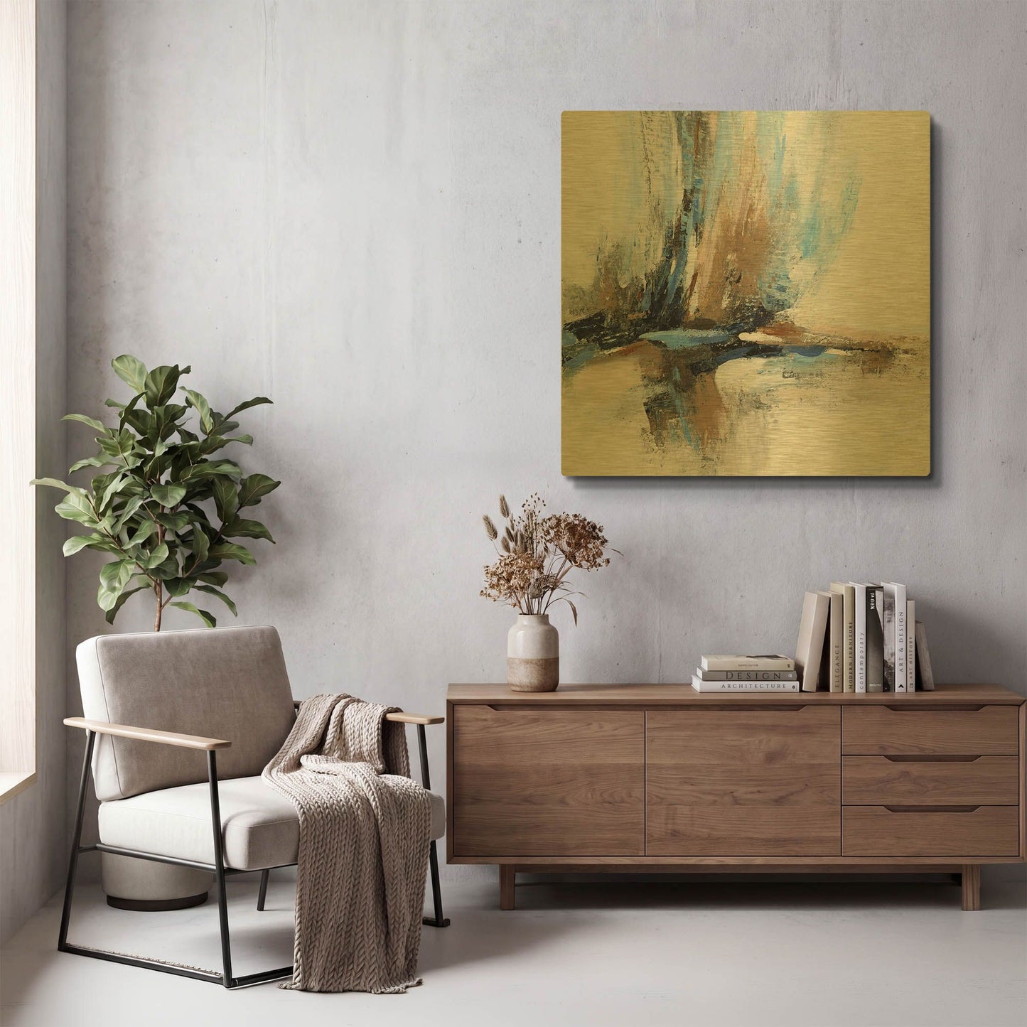 'Dream' By Christov Art Gold Metal Wall Art