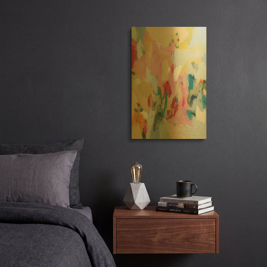 'Positive Vibes 2' By Christov Art Gold Metal Wall Art