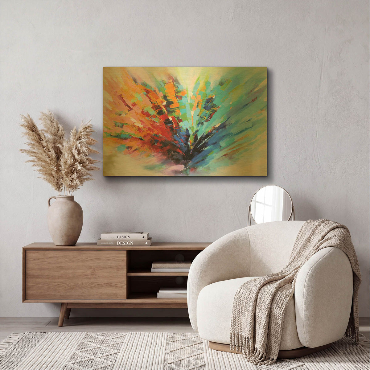 'Positive Vibes' By Christov Art Gold Metal Wall Art
