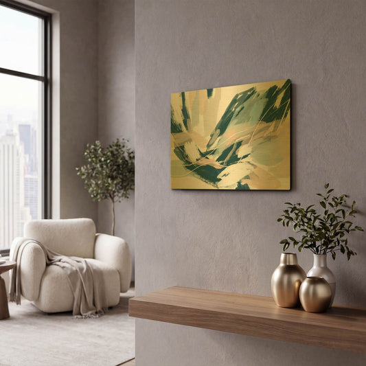 'Summer Breeze Nn' By Christov Art Gold Metal Wall Art