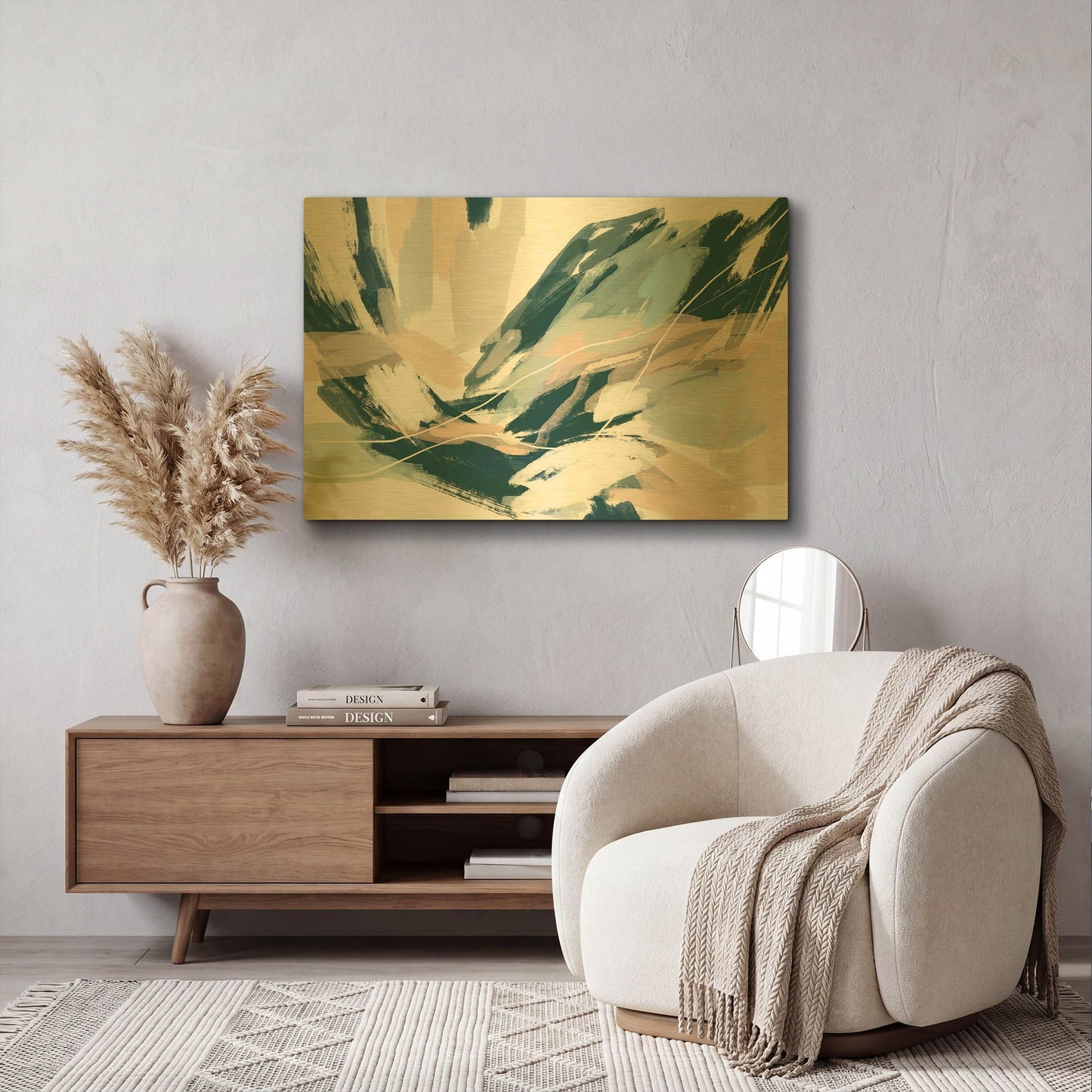'Summer Breeze Nn' By Christov Art Gold Metal Wall Art