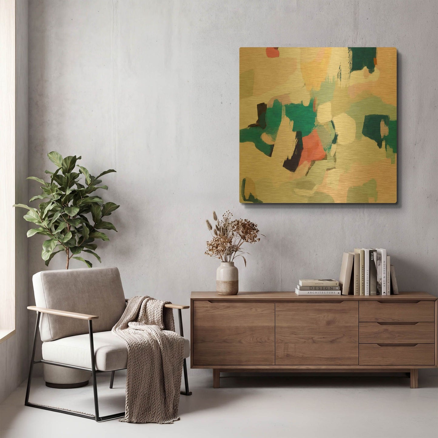 'Summer Vibes 3' By Christov Art Gold Metal Wall Art