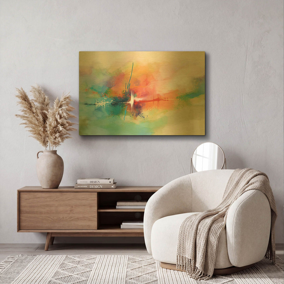 'Summer Vibes 5' By Christov Art Gold Metal Wall Art
