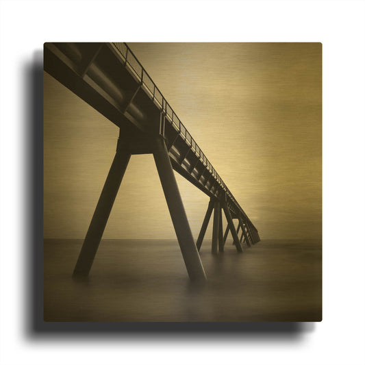 'Wharf de la Salie' By Nina Papiorek Gold Metal Wall Art
