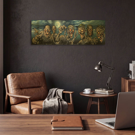 'Zombies Banner' By Flyland Designs Gold Metal Wall Art