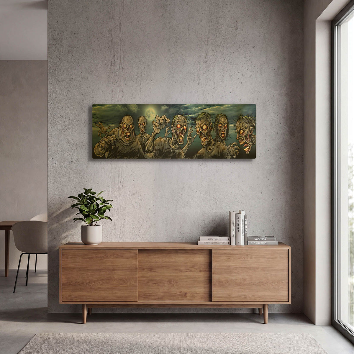 'Zombies Banner' By Flyland Designs Gold Metal Wall Art