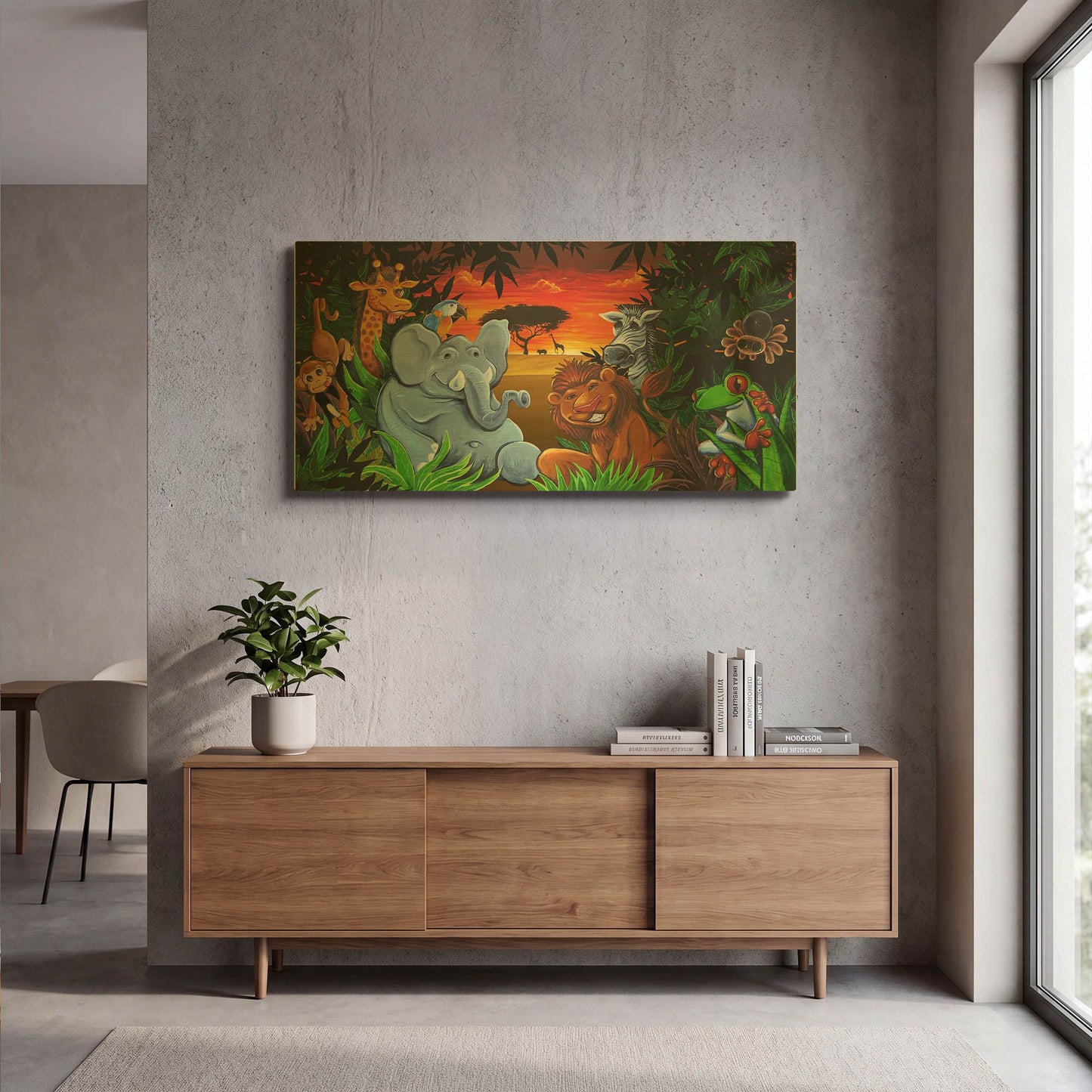 'Jungle Mural' By Flyland Designs Gold Metal Wall Art