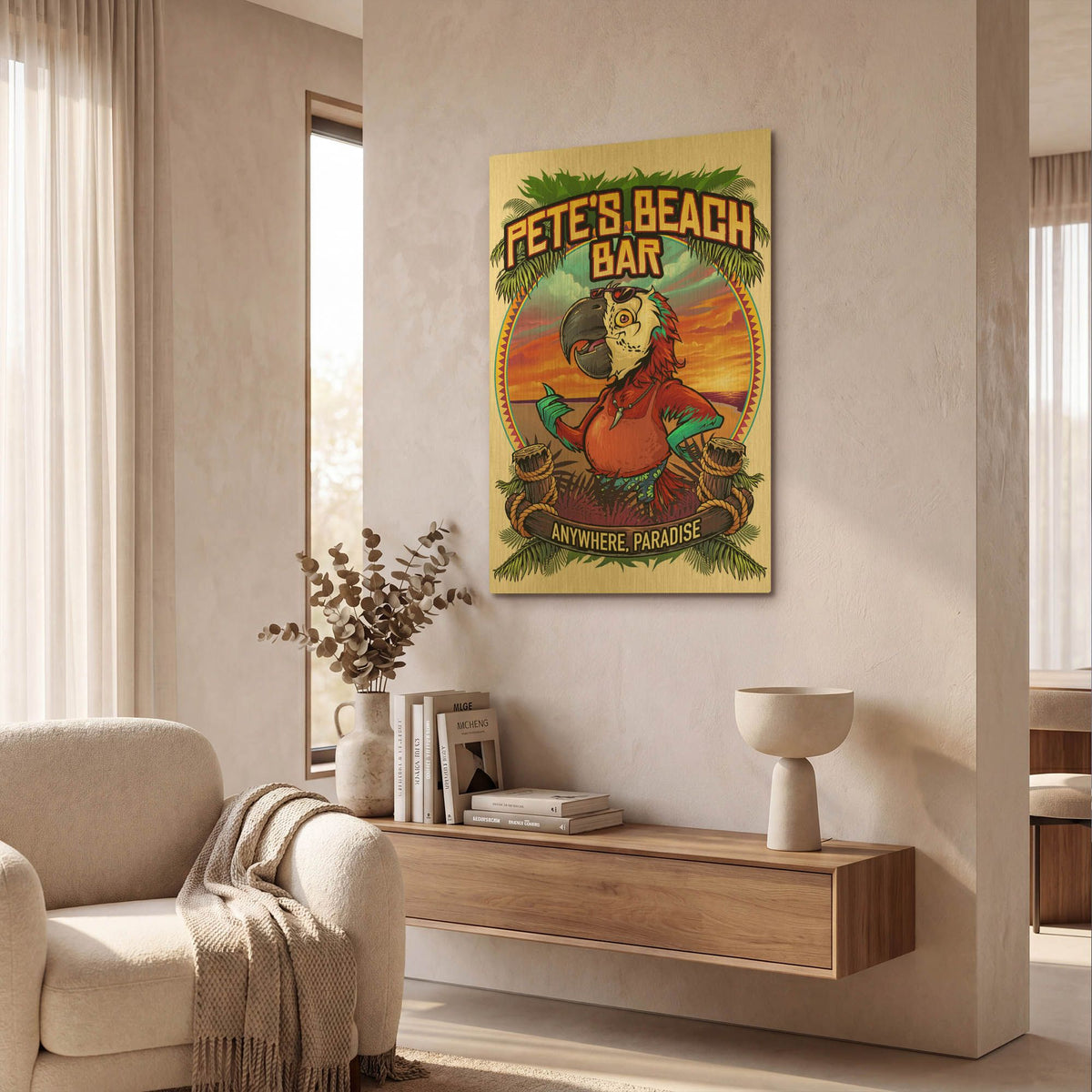 'Pete' By Flyland Designs Gold Metal Wall Art