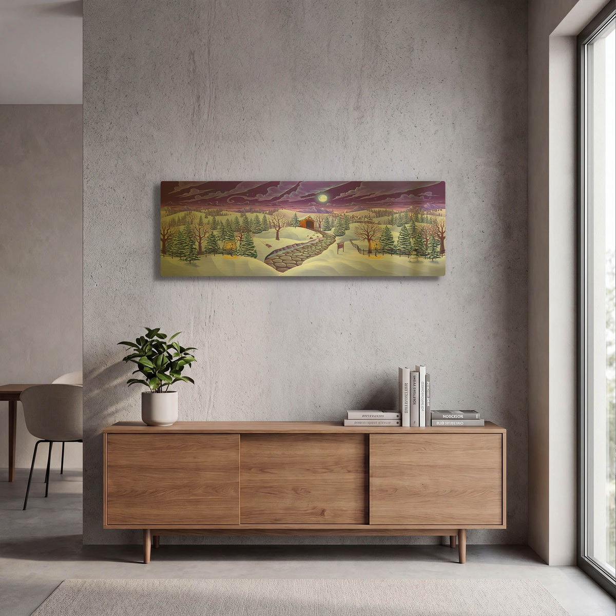 'Christmas Woods' By Flyland Designs Gold Metal Wall Art