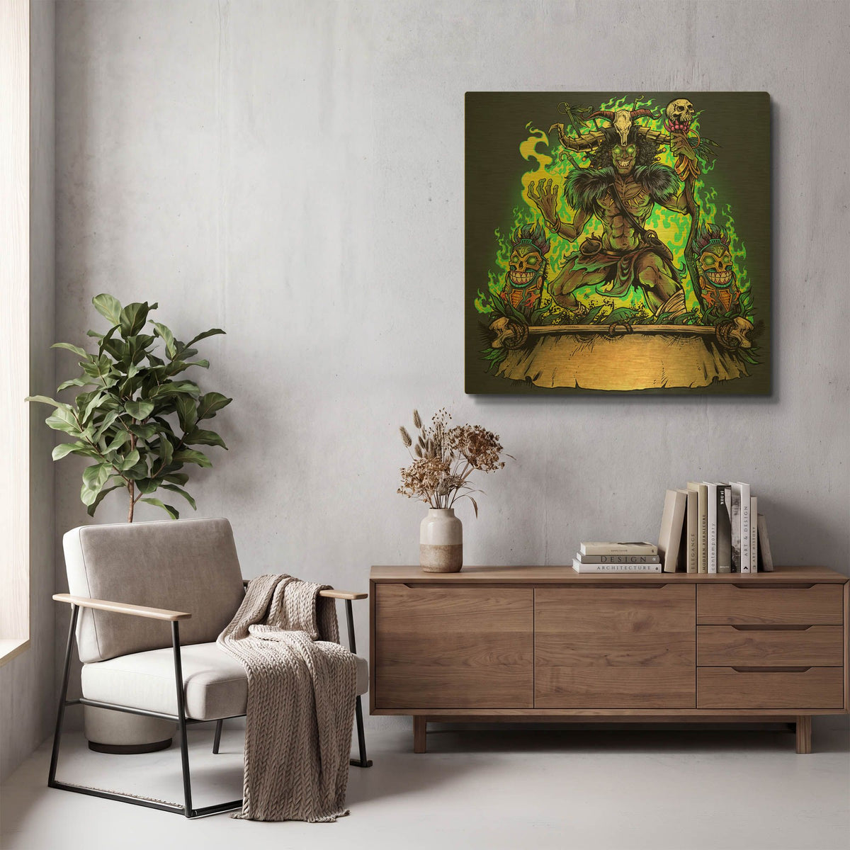 'Witch Doctor' By Flyland Designs Gold Metal Wall Art