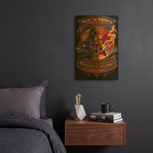 'Welding Cyborg' By Flyland Designs Gold Metal Wall Art
