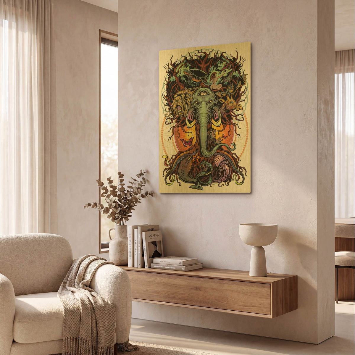 'Tree of Life' By Flyland Designs Gold Metal Wall Art