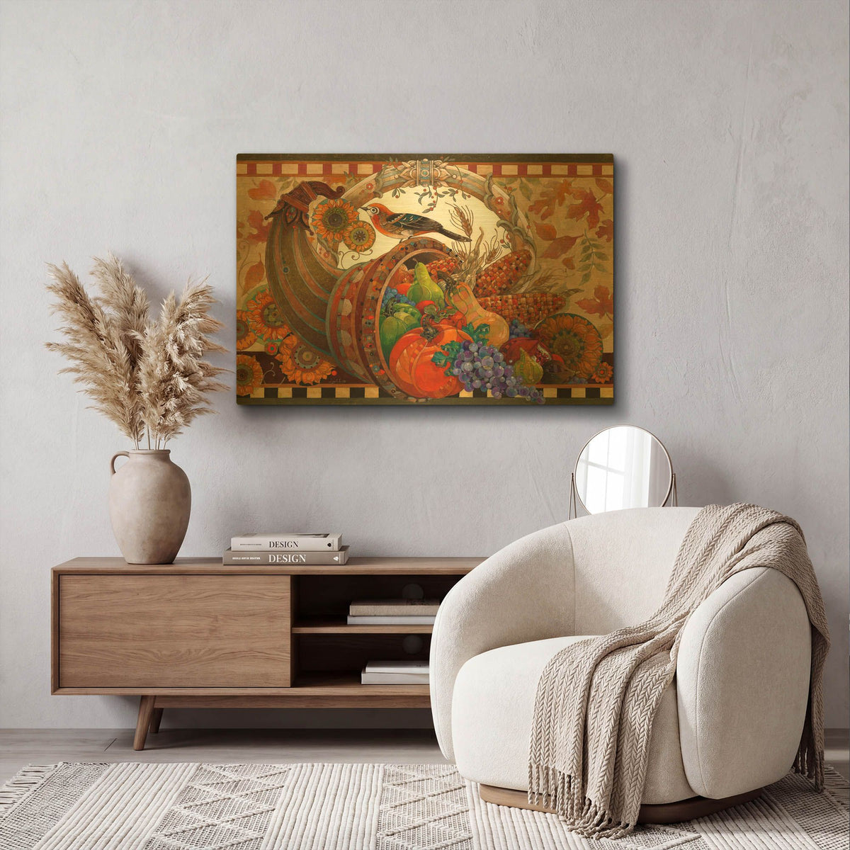 'Cornucopia' By David Galchutt Gold Metal Wall Art
